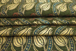 Upholstery Fabric, Turkish Fabric By the Meter, By the Yard, Moss Green Tulip Pattern Jacquard Chenille Upholstery Fabric, Turkish Fabric By the Meter, By the Yard, Moss Green Tulip Pattern Jacquard Chenille