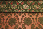 Upholstery Fabric, Turkish Fabric By the Meter, By the Yard, Moss Green Tulip Pattern Jacquard Chenille Upholstery Fabric, Turkish Fabric By the Meter, By the Yard, Moss Green Tulip Pattern Jacquard Chenille