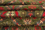 Upholstery Fabric, Turkish Fabric By the Meter, By the Yard, Moss Green Tulip Pattern Jacquard Chenille Upholstery Fabric, Turkish Fabric By the Meter, By the Yard, Moss Green Tulip Pattern Jacquard Chenille
