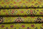 Upholstery Fabric, Turkish Fabric By the Meter, By the Yard, Green Tulip Pattern Jacquard Chenille Upholstery Fabric, Turkish Fabric By the Meter, By the Yard, Green Tulip Pattern Jacquard Chenille