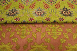 Upholstery Fabric, Turkish Fabric By the Meter, By the Yard, Green Tulip Pattern Jacquard Chenille Upholstery Fabric, Turkish Fabric By the Meter, By the Yard, Green Tulip Pattern Jacquard Chenille