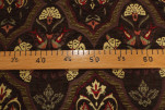Upholstery Fabric, Turkish Fabric By the Meter, By the Yard, Brown Carnation Pattern Jacquard Chenille Upholstery Fabric, Turkish Fabric By the Meter, By the Yard, Brown Carnation Pattern Jacquard Chenille