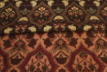 Upholstery Fabric, Turkish Fabric By the Meter, By the Yard, Brown Carnation Pattern Jacquard Chenille Upholstery Fabric, Turkish Fabric By the Meter, By the Yard, Brown Carnation Pattern Jacquard Chenille