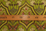 Upholstery Fabric, Turkish Fabric By the Meter, By the Yard, Green Carnation Pattern Jacquard Chenille Upholstery Fabric, Turkish Fabric By the Meter, By the Yard, Green Carnation Pattern Jacquard Chenille