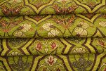Upholstery Fabric, Turkish Fabric By the Meter, By the Yard, Green Carnation Pattern Jacquard Chenille Upholstery Fabric, Turkish Fabric By the Meter, By the Yard, Green Carnation Pattern Jacquard Chenille
