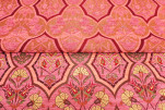Upholstery Fabric, Turkish Fabric By the Meter, By the Yard, Pale Pink Carnation Pattern Jacquard Chenille Upholstery Fabric, Turkish Fabric By the Meter, By the Yard, Pale Pink Carnation Pattern Jacquard Chenille