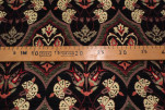 Upholstery Fabric, Turkish Fabric By the Meter, By the Yard, Black Carnation Pattern Jacquard Chenille Upholstery Fabric, Turkish Fabric By the Meter, By the Yard, Black Carnation Pattern Jacquard Chenille
