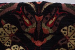 Upholstery Fabric, Turkish Fabric By the Meter, By the Yard, Black Carnation Pattern Jacquard Chenille Upholstery Fabric, Turkish Fabric By the Meter, By the Yard, Black Carnation Pattern Jacquard Chenille