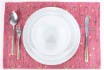 Place Mat,Table Linens 12x18,Pale Pink Arabian Night Pattern Turkish Fabric Chenille Place Mat,Table Decoration,Dining Placemat Place Mat,Table Linens 12x18,Pale Pink Arabian Night Pattern Turkish Fabric Chenille Place Mat,Table Decoration,Dining Placemat