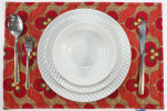 Place Mat,Table Linens 12x18, Red Tiger Eyes Pattern Turkish Fabric Table Mat, Table Decoration,Dining Placemat, Kitchen Dining Place Mat,Table Linens 12x18, Red Tiger Eyes Pattern Turkish Fabric Table Mat, Table Decoration,Dining Placemat, Kitchen Dining