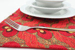 Place Mat,Table Linens 12x18, Red Tiger Eyes Pattern Turkish Fabric Table Mat, Table Decoration,Dining Placemat, Kitchen Dining Place Mat,Table Linens 12x18, Red Tiger Eyes Pattern Turkish Fabric Table Mat, Table Decoration,Dining Placemat, Kitchen Dining