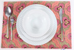 Place Mat,Table Linens 12x18,Pale Pink Tiger Eyes Pattern Turkish Fabric Table Mat, Table Decoration, Dining Placemat, Placemat Place Mat,Table Linens 12x18,Pale Pink Tiger Eyes Pattern Turkish Fabric Table Mat, Table Decoration, Dining Placemat, Placemat