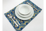 Place Mat,Table Linens 12x18,Navy Blue Tiger Eyes Pattern Turkish Fabric Table Mat, Table Decoration, Dining Placemat, Placemat Place Mat,Table Linens 12x18,Navy Blue Tiger Eyes Pattern Turkish Fabric Table Mat, Table Decoration, Dining Placemat, Placemat