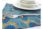 Place Mat,Table Linens 12x18,Navy Blue Tiger Eyes Pattern Turkish Fabric Table Mat, Table Decoration, Dining Placemat, Placemat Place Mat,Table Linens 12x18,Navy Blue Tiger Eyes Pattern Turkish Fabric Table Mat, Table Decoration, Dining Placemat, Placemat