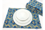 Place Mat,Table Linens 12x18,Navy Blue Tiger Eyes Pattern Turkish Fabric Table Mat, Table Decoration, Dining Placemat, Placemat Place Mat,Table Linens 12x18,Navy Blue Tiger Eyes Pattern Turkish Fabric Table Mat, Table Decoration, Dining Placemat, Placemat