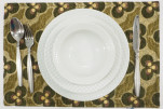 Place Mats, Table Linens 12x18, Moss Green Tiger Eyes Pattern Turkish Fabric Table Mat, Table Decoration, Kitchen Dining Linens Place Mats, Table Linens 12x18, Moss Green Tiger Eyes Pattern Turkish Fabric Table Mat, Table Decoration, Kitchen Dining Linens