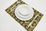 Place Mats, Table Linens 12x18, Moss Green Tiger Eyes Pattern Turkish Fabric Table Mat, Table Decoration, Kitchen Dining Linens Place Mats, Table Linens 12x18, Moss Green Tiger Eyes Pattern Turkish Fabric Table Mat, Table Decoration, Kitchen Dining Linens