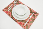 Place Mats, Table Linens 12x18, Pale Pink Morocco Pattern Turkish Fabric Table Mats, Table Decoration, Kitchen Dining Placemats Place Mats, Table Linens 12x18, Pale Pink Morocco Pattern Turkish Fabric Table Mats, Table Decoration, Kitchen Dining Placemats