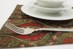 Place Mats, Table Linens 12x18, Moss Green Morocco Pattern Turkish Fabric Table Mat, Table Decoration, Kitchen Dining Placemats Place Mats, Table Linens 12x18, Moss Green Morocco Pattern Turkish Fabric Table Mat, Table Decoration, Kitchen Dining Placemats