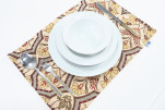 PlaceMat,Table Linens 12x18,Beige Carnation Pattern Turkish Fabric Table Mat,Table Decoration, Living,Kitchen Dining Decoration PlaceMat,Table Linens 12x18,Beige Carnation Pattern Turkish Fabric Table Mat,Table Decoration, Living,Kitchen Dining Decoration