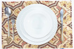PlaceMat,Table Linens 12x18,Beige Carnation Pattern Turkish Fabric Table Mat,Table Decoration, Living,Kitchen Dining Decoration PlaceMat,Table Linens 12x18,Beige Carnation Pattern Turkish Fabric Table Mat,Table Decoration, Living,Kitchen Dining Decoration