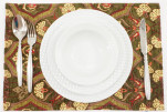 Place Mats, Table Linens 12x18, Moss Green Carnation Pattern Turkish Fabric Table Mat, Table Decoration, Living, Kitchen Dining Place Mats, Table Linens 12x18, Moss Green Carnation Pattern Turkish Fabric Table Mat, Table Decoration, Living, Kitchen Dining