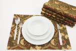 Place Mats, Table Linens 12x18, Moss Green Carnation Pattern Turkish Fabric Table Mat, Table Decoration, Living, Kitchen Dining Place Mats, Table Linens 12x18, Moss Green Carnation Pattern Turkish Fabric Table Mat, Table Decoration, Living, Kitchen Dining