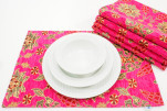 Place Mats, Table Linens 12x18, Mazenda Pink Topkapi Palace Tulip Pattern Turkish Fabric Table Mat, Table Decoration Placemats Place Mats, Table Linens 12x18, Mazenda Pink Topkapi Palace Tulip Pattern Turkish Fabric Table Mat, Table Decoration Placemats