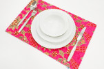 Place Mats, Table Linens 12x18, Mazenda Pink Topkapi Palace Tulip Pattern Turkish Fabric Table Mat, Table Decoration Placemats Place Mats, Table Linens 12x18, Mazenda Pink Topkapi Palace Tulip Pattern Turkish Fabric Table Mat, Table Decoration Placemats