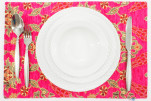 Place Mats, Table Linens 12x18, Mazenda Pink Topkapi Palace Tulip Pattern Turkish Fabric Table Mat, Table Decoration Placemats Place Mats, Table Linens 12x18, Mazenda Pink Topkapi Palace Tulip Pattern Turkish Fabric Table Mat, Table Decoration Placemats