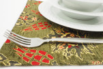 Place Mats,Table Linens 12x18,Moss Green Topkapi Palace Tulip Pattern Turkish Fabric Table Mat, Table Decoration,Kitchen Dining Place Mats,Table Linens 12x18,Moss Green Topkapi Palace Tulip Pattern Turkish Fabric Table Mat, Table Decoration,Kitchen Dining