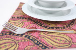 PlaceMats,Table Linens 12x18,Pale Pink Water Line Tulip Pattern Turkish Fabric Table Mat,Table Decoration,Living,Kitchen Dining PlaceMats,Table Linens 12x18,Pale Pink Water Line Tulip Pattern Turkish Fabric Table Mat,Table Decoration,Living,Kitchen Dining