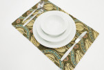 PlaceMat,Table Linens 12x18,Moss Green Water Line Tulip Pattern Turkish Fabric Table Mat,Table Decoration,Living,Kitchen Dining PlaceMat,Table Linens 12x18,Moss Green Water Line Tulip Pattern Turkish Fabric Table Mat,Table Decoration,Living,Kitchen Dining