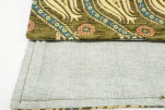 PlaceMat,Table Linens 12x18,Moss Green Water Line Tulip Pattern Turkish Fabric Table Mat,Table Decoration,Living,Kitchen Dining PlaceMat,Table Linens 12x18,Moss Green Water Line Tulip Pattern Turkish Fabric Table Mat,Table Decoration,Living,Kitchen Dining