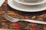 PlaceMats, Table Linens 12x18, Brown Caucasus Carnation Pattern Turkish Fabric Table Mat, Table Decoration, Home Living, Dining PlaceMats, Table Linens 12x18, Brown Caucasus Carnation Pattern Turkish Fabric Table Mat, Table Decoration, Home Living, Dining
