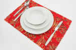 Place Mats, Table Linens 12x18, Red Caucasus Carnation Pattern Turkish Fabric Table Mast, Table Decoration, Home Living, Dining Place Mats, Table Linens 12x18, Red Caucasus Carnation Pattern Turkish Fabric Table Mast, Table Decoration, Home Living, Dining