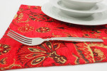 Place Mats, Table Linens 12x18, Red Caucasus Carnation Pattern Turkish Fabric Table Mast, Table Decoration, Home Living, Dining Place Mats, Table Linens 12x18, Red Caucasus Carnation Pattern Turkish Fabric Table Mast, Table Decoration, Home Living, Dining