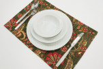 PlaceMats, Table Linens 12x18, Moss Green Caucasus Carnation Pattern Turkish Fabric Table Mat, Table Decoration, Kitchen Dining PlaceMats, Table Linens 12x18, Moss Green Caucasus Carnation Pattern Turkish Fabric Table Mat, Table Decoration, Kitchen Dining