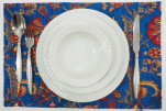 PlaceMats,Table Linens 12x18,Navy Blue Caucasus Carnation Pattern Turkish Fabric Table Mat,Table Decoration,Home Living, Dining PlaceMats,Table Linens 12x18,Navy Blue Caucasus Carnation Pattern Turkish Fabric Table Mat,Table Decoration,Home Living, Dining
