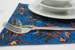 PlaceMats,Table Linens 12x18,Navy Blue Caucasus Carnation Pattern Turkish Fabric Table Mat,Table Decoration,Home Living, Dining PlaceMats,Table Linens 12x18,Navy Blue Caucasus Carnation Pattern Turkish Fabric Table Mat,Table Decoration,Home Living, Dining