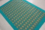Turkish Bedspread, Twin Size Jacquard Bed Cover, 6'6X4'6, Turquoise Blue Water Line Tulip Pattern Fabric Decorative Cover Turkish Bedspread, Twin Size Jacquard Bed Cover, 6'6X4'6, Turquoise Blue Water Line Tulip Pattern Fabric Decorative Cover
