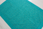 Turkish Bedspread, Twin Size Bed Cover, 6'6X4'6, Turquoise Blue Arabian Night Pattern Fabric Decorative Cover, Throw Blanket Turkish Bedspread, Twin Size Bed Cover, 6'6X4'6, Turquoise Blue Arabian Night Pattern Fabric Decorative Cover, Throw Blanket