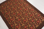Turkish Bedspread, Twin Size Bed Cover, 6'6X4'6, Brown Caucasus Carnation Pattern Fabric Decorative Cover, Throw Blanket Turkish Bedspread, Twin Size Bed Cover, 6'6X4'6, Brown Caucasus Carnation Pattern Fabric Decorative Cover, Throw Blanket