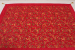 Turkish Bedspread, Twin Size Bed Cover, 6'6X4'6, Red Caucasus Carnation Pattern Fabric Decorative Cover, Throw Blanket Turkish Bedspread, Twin Size Bed Cover, 6'6X4'6, Red Caucasus Carnation Pattern Fabric Decorative Cover, Throw Blanket