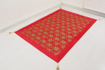 Turkish Bedspread, Twin Size Bed Cover, 6'6X4'6, Red Topkapi Palace Tulip Pattern Fabric Decorative Cover, Throw Blanket Turkish Bedspread, Twin Size Bed Cover, 6'6X4'6, Red Topkapi Palace Tulip Pattern Fabric Decorative Cover, Throw Blanket