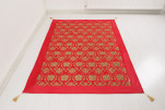 Turkish Bedspread, Twin Size Bed Cover, 6'6X4'6, Red Topkapi Palace Tulip Pattern Fabric Decorative Cover, Throw Blanket Turkish Bedspread, Twin Size Bed Cover, 6'6X4'6, Red Topkapi Palace Tulip Pattern Fabric Decorative Cover, Throw Blanket