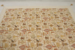 Turkish Bedspread, Twin Size Bed Cover, 6'6X4'6, Beige Turkish Dream Pattern Fabric Decorative Cover, Throw Blanket Turkish Bedspread, Twin Size Bed Cover, 6'6X4'6, Beige Turkish Dream Pattern Fabric Decorative Cover, Throw Blanket