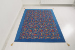 Turkish Bedspread, Twin Size Bed Cover, 6'6X4'6, Navy Blue Caucasus Carnation Pattern Fabric Decorative Cover, Throw Blanket Turkish Bedspread, Twin Size Bed Cover, 6'6X4'6, Navy Blue Caucasus Carnation Pattern Fabric Decorative Cover, Throw Blanket