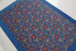 Turkish Bedspread, Twin Size Bed Cover, 6'6X4'6, Navy Blue Caucasus Carnation Pattern Fabric Decorative Cover, Throw Blanket Turkish Bedspread, Twin Size Bed Cover, 6'6X4'6, Navy Blue Caucasus Carnation Pattern Fabric Decorative Cover, Throw Blanket