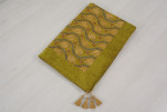 Turkish Bedspread, Twin Size Jacquard Bed Cover, 6'6X4'6, Pistachio Green Water Line Tulip Pattern Fabric Decorative Cover Turkish Bedspread, Twin Size Jacquard Bed Cover, 6'6X4'6, Pistachio Green Water Line Tulip Pattern Fabric Decorative Cover